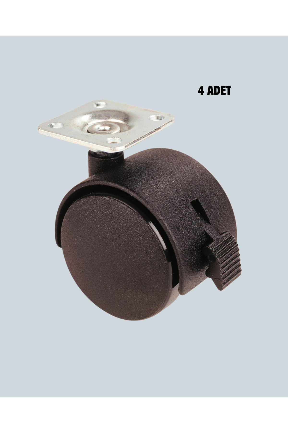 4’lü Kilitli Tekerlek Ayak 4 cm Sessiz ve Dayanıklı