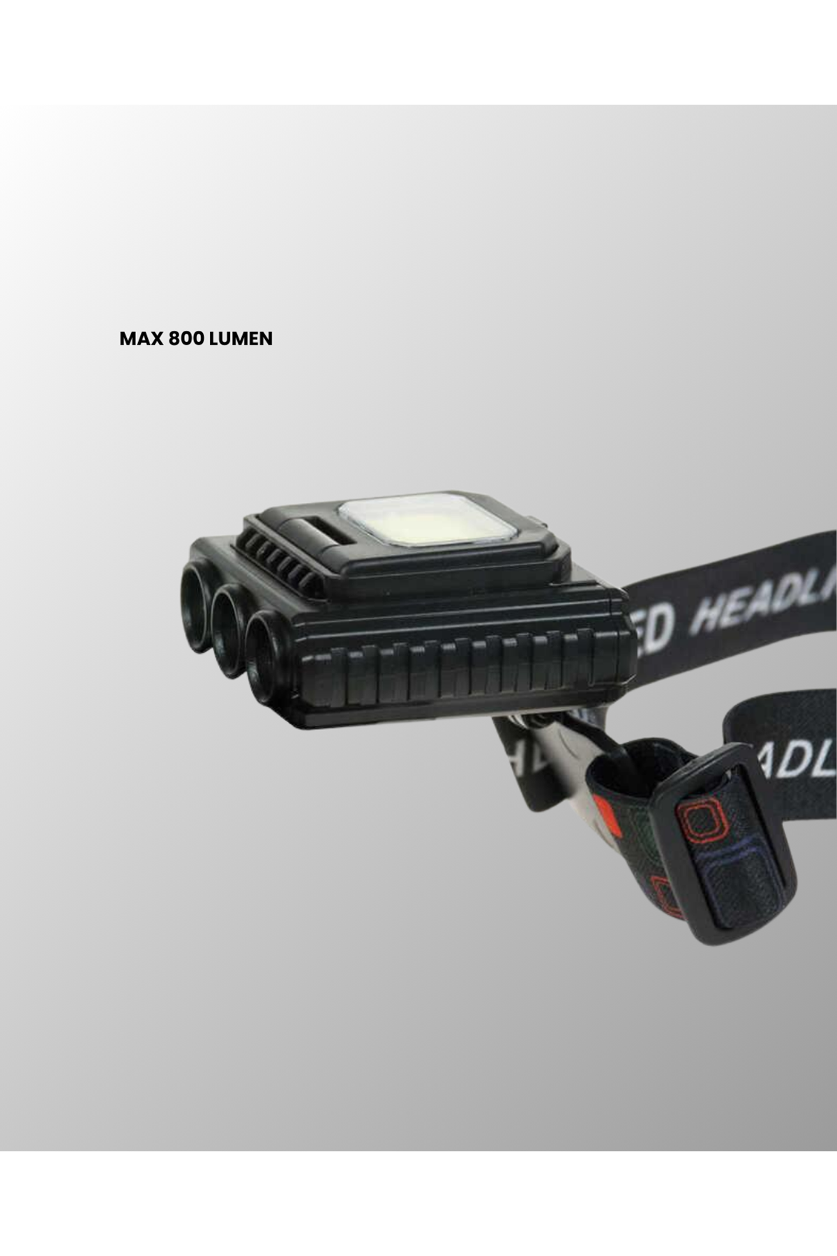 800 Lumen LED Kafa Lambası COB ve XPE Led Type C Şarjlı Ayarlanabilir