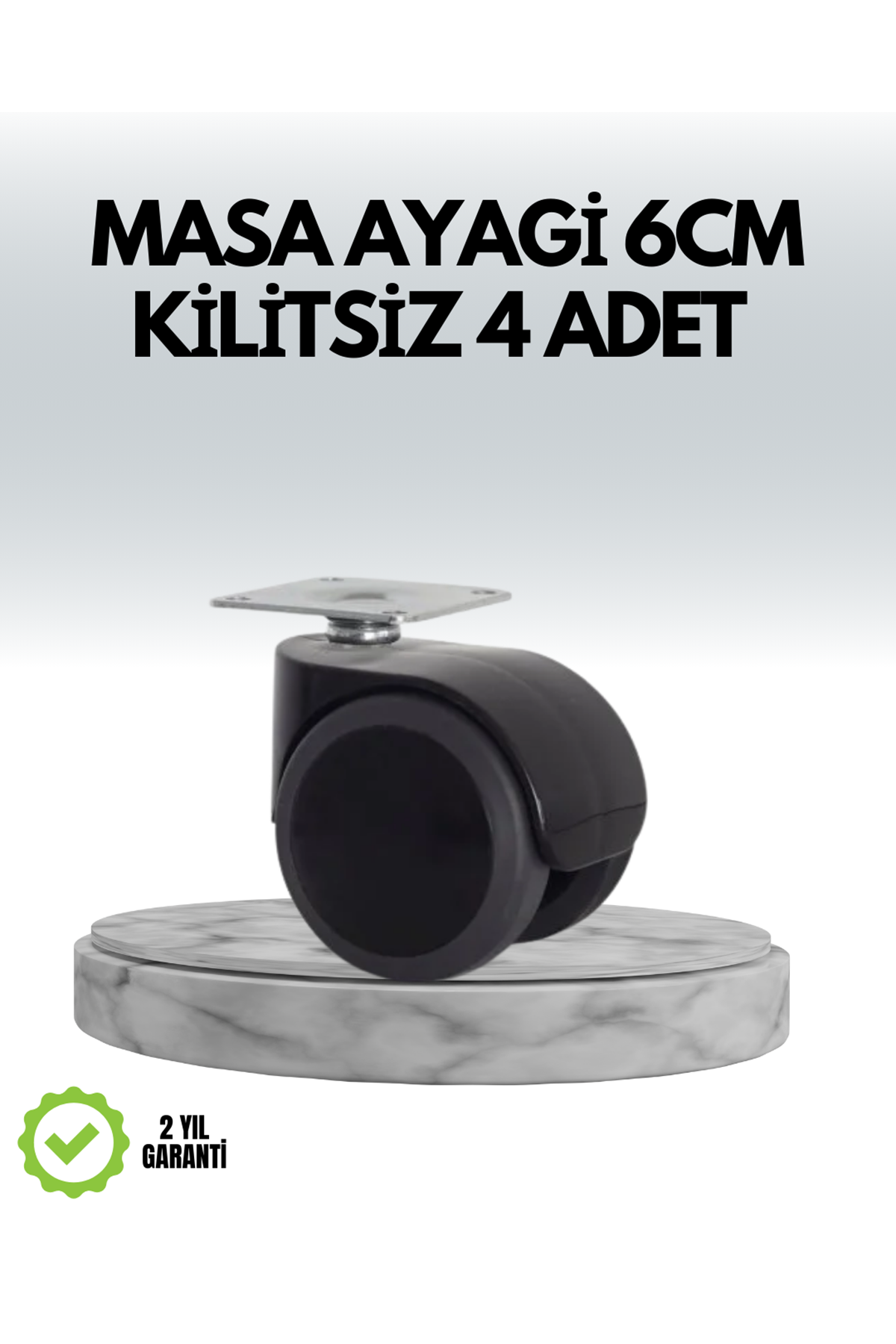 Halı ve Beton Uyumlu Kilitsiz Mobilya Tekerleği 4’lü