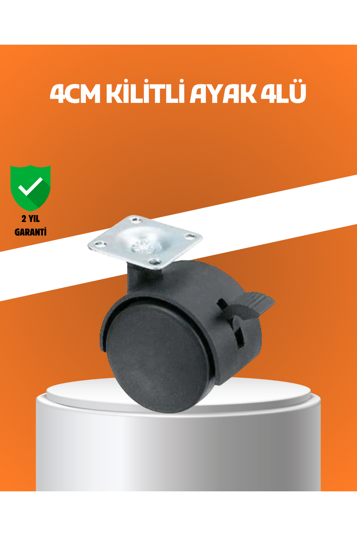 Kilitli Mini Tekerlek Ayak 4 cm 4’lü Set