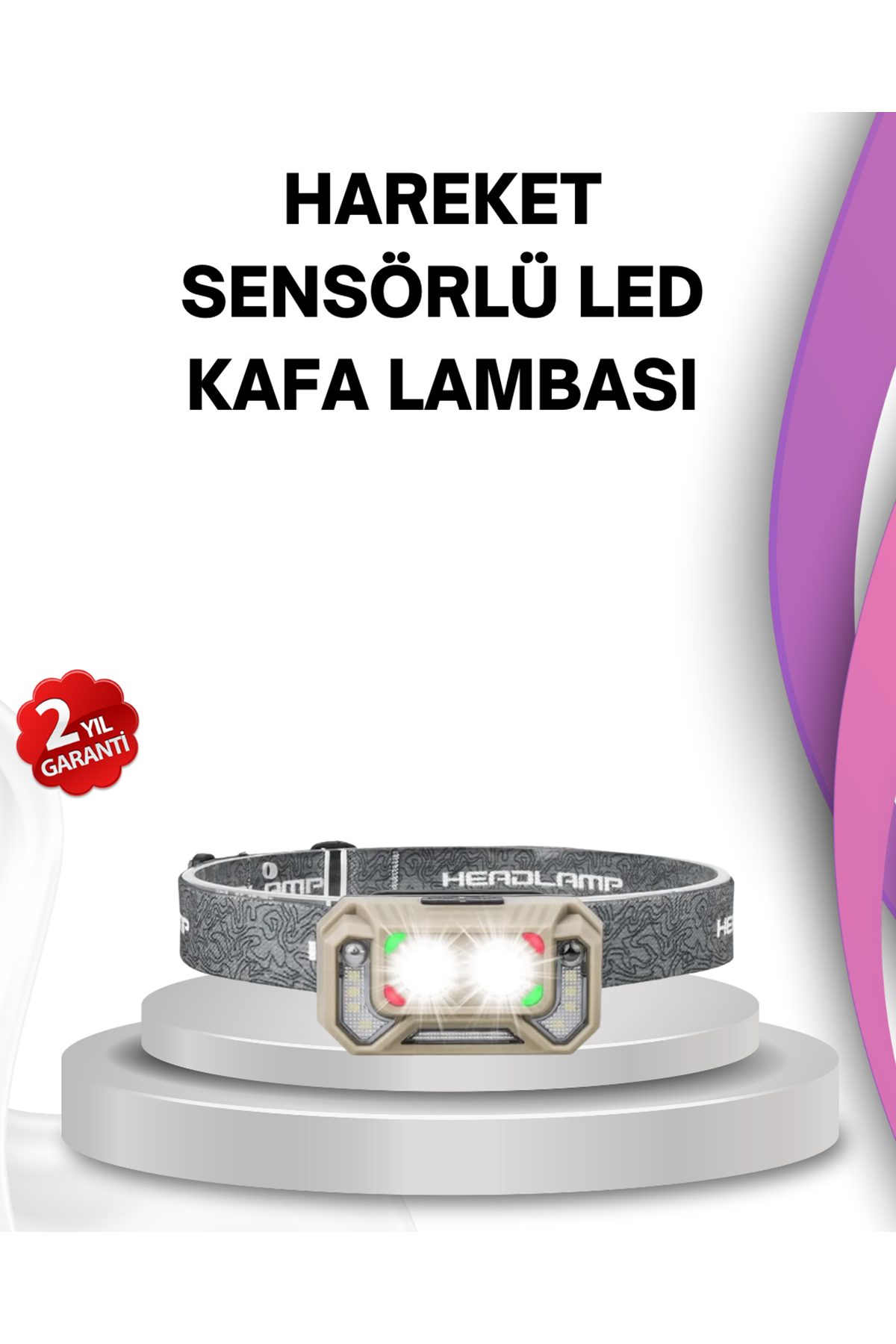 El Sallama Sensörlü LED Far Ayarlanabilir Işık Açısı