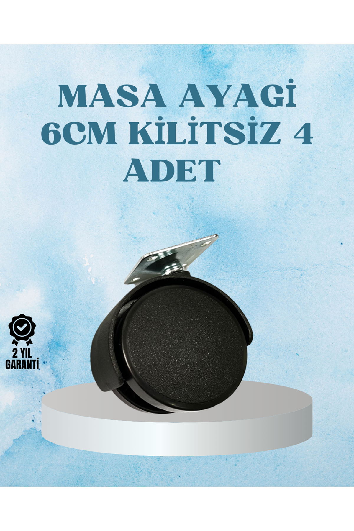 Kilitsiz Mobilya Tekerleği 6 cm 4 Adet Dayanıklı Tasarım