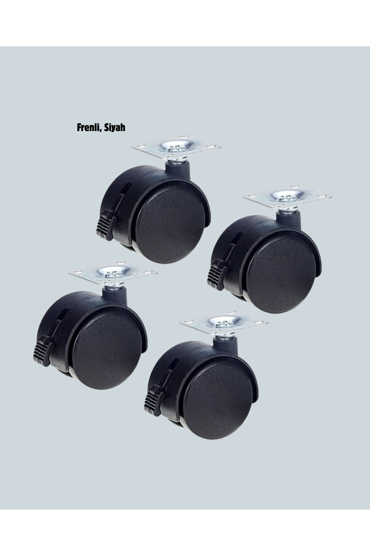Kilitli 4 cm Tekerlek Ayak 4’lü Set Zemin Koruyucu