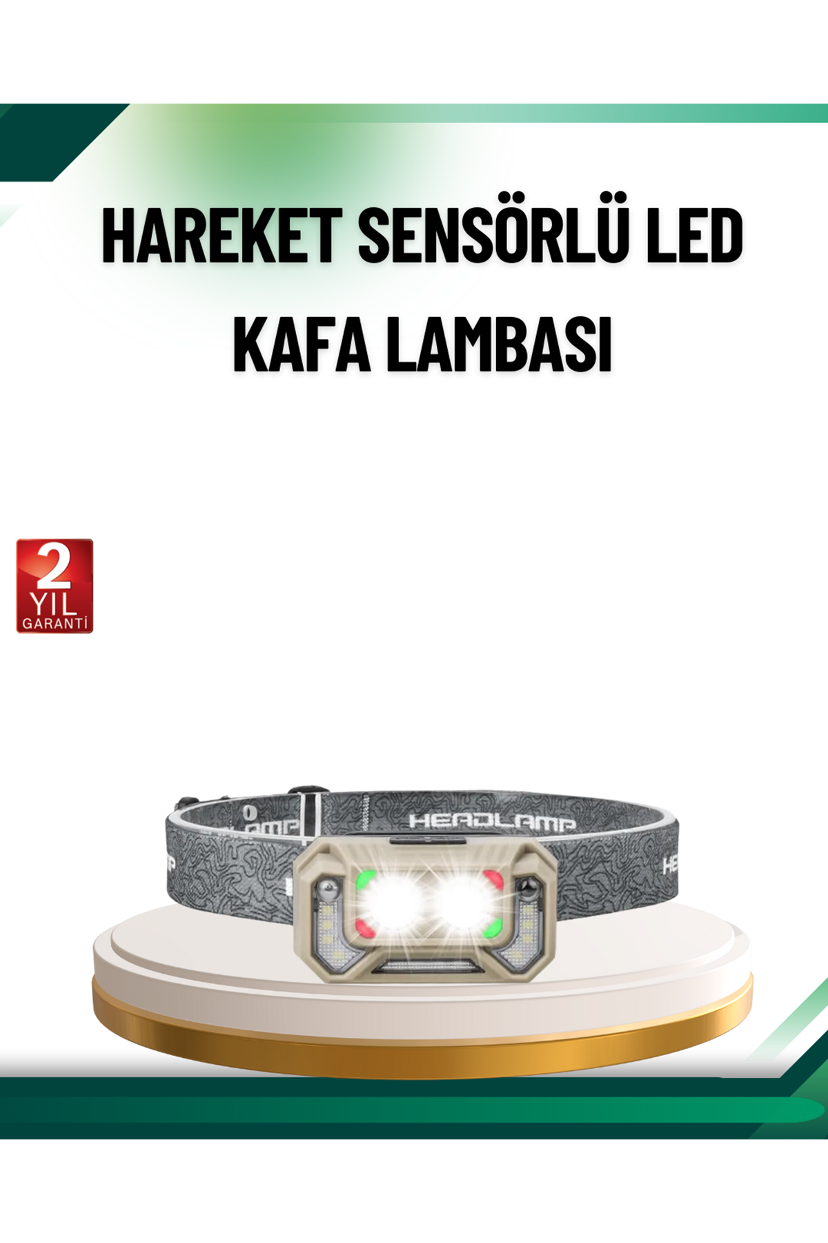 Şarjlı Wave Sensörlü LED Kafa Feneri Outdoor Kullanım