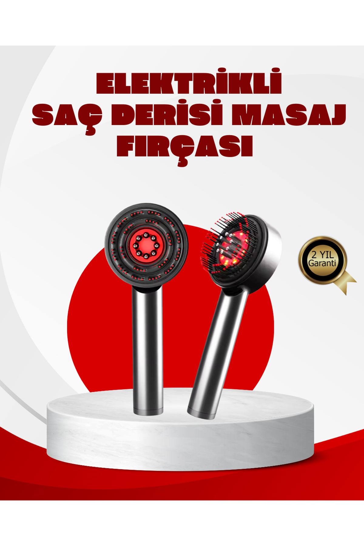 Esansiyel Yağ Hazneli LED Saç Bakım Masaj Tarağı