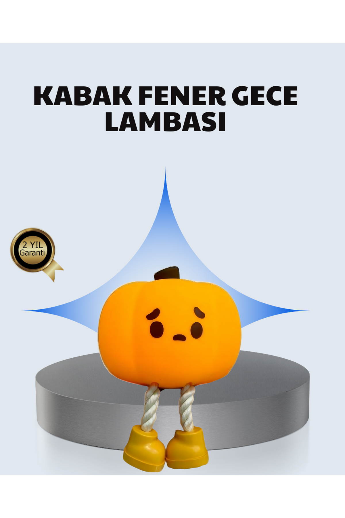 Pumpkin LED Gece Lambası Üç Kademeli Işık Ayarlı