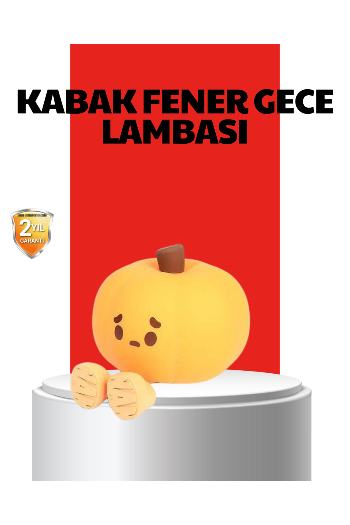 Pumpkin LED Night Light Dokunmatik Şarjlı Silikon Gece Lambası