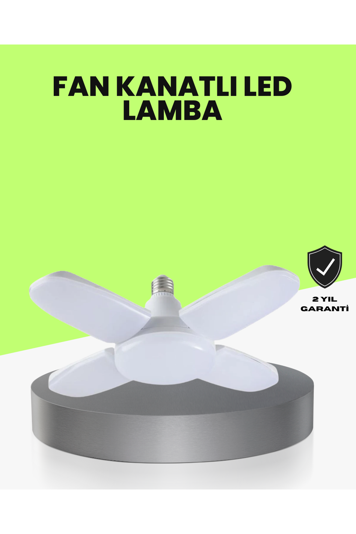 Katlanabilir 4 Kollu LED Ampül 60 Watt 6000 Lumen Beyaz Işık