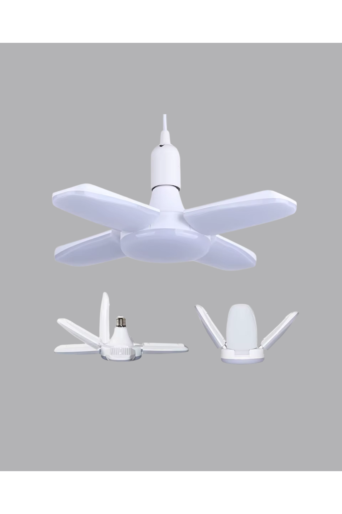 Katlanabilir 4 Kollu LED Ampül 60 Watt 6000 Lumen Beyaz Işık