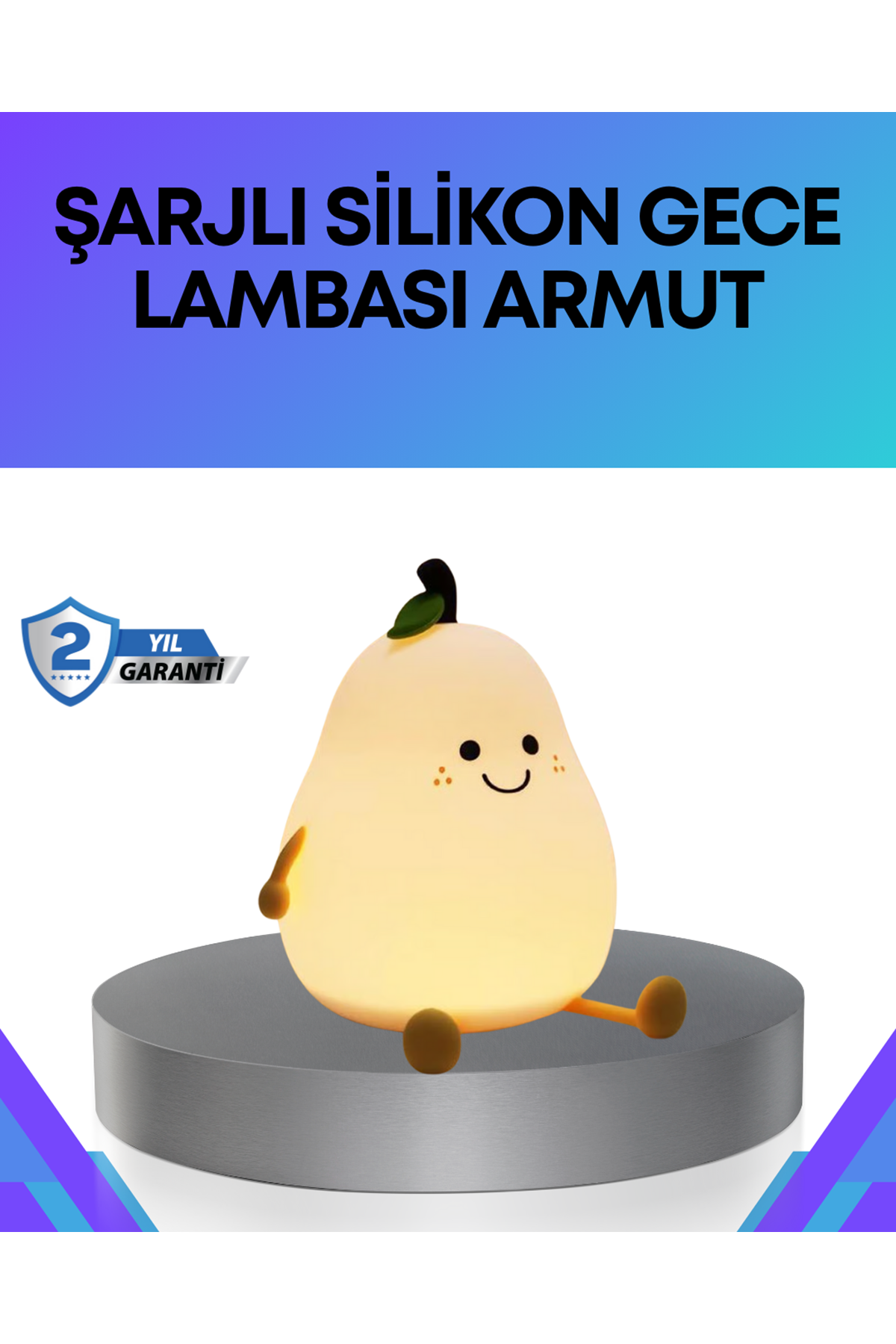 Modern Armut Gece Lambası Kablosuz Şarjlı LED Aydınlatma