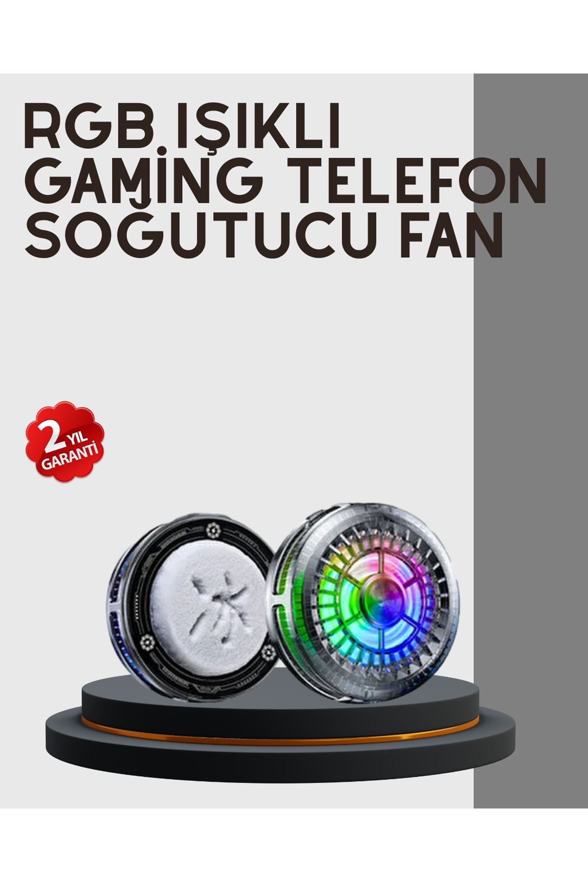 RGB Gaming Telefon Fanı Sessiz Soğutucu Tüm Akıllı Telefonlara Uygun