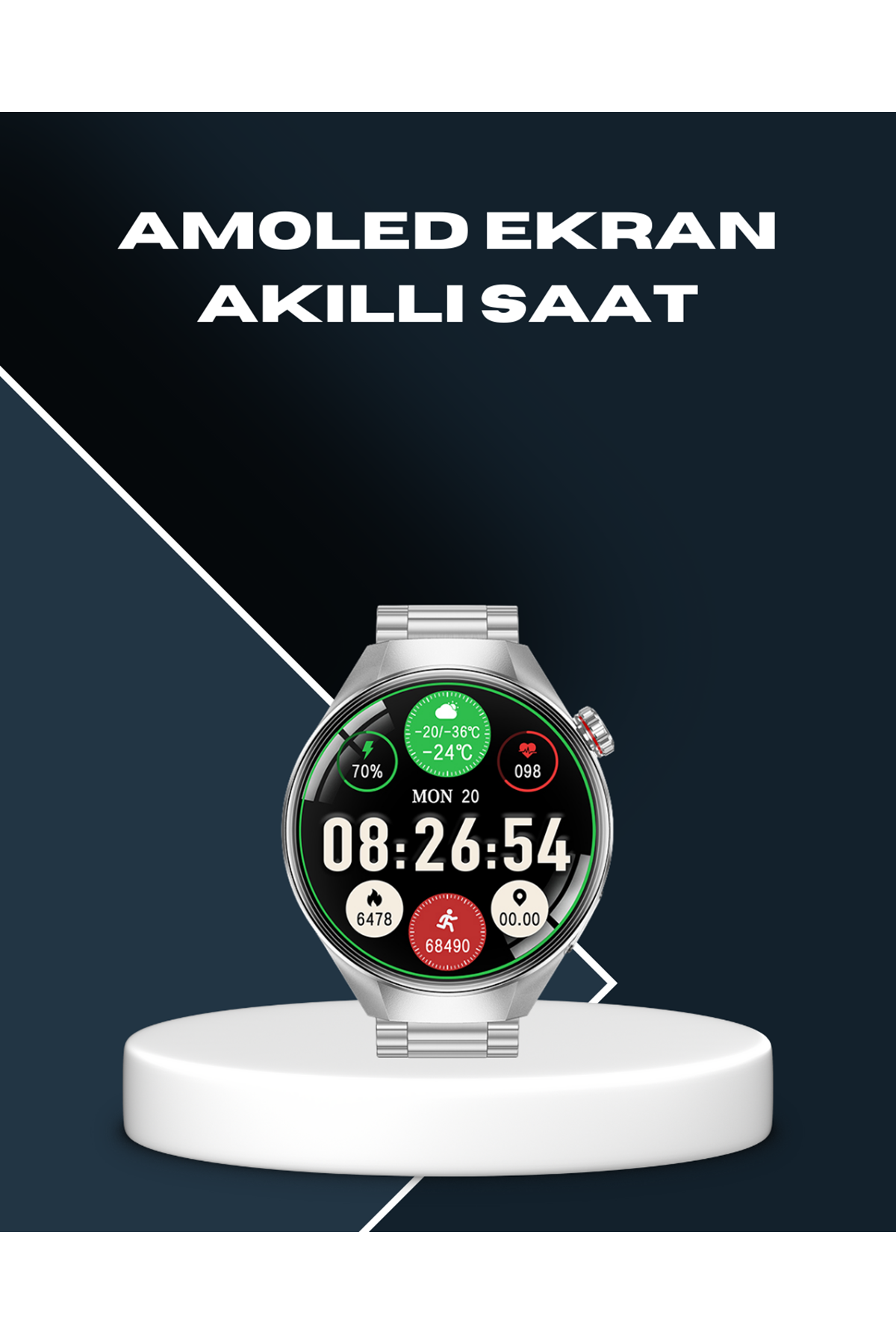 Akıllı Saat Bluetooth Görüşme Destekli – Spor, Sağlık ve Bildirim Özellikli