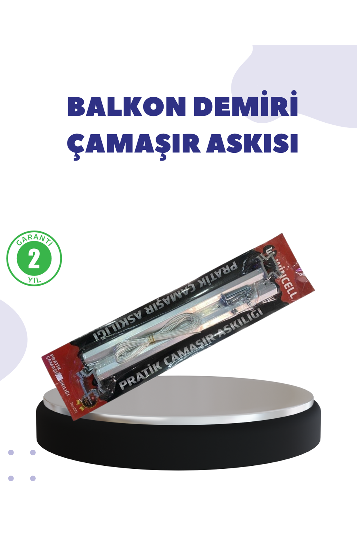 25x60 Balkon Askılığı Kare Demir Uyumlu Hava Dayanıklı Çamaşır Askısı