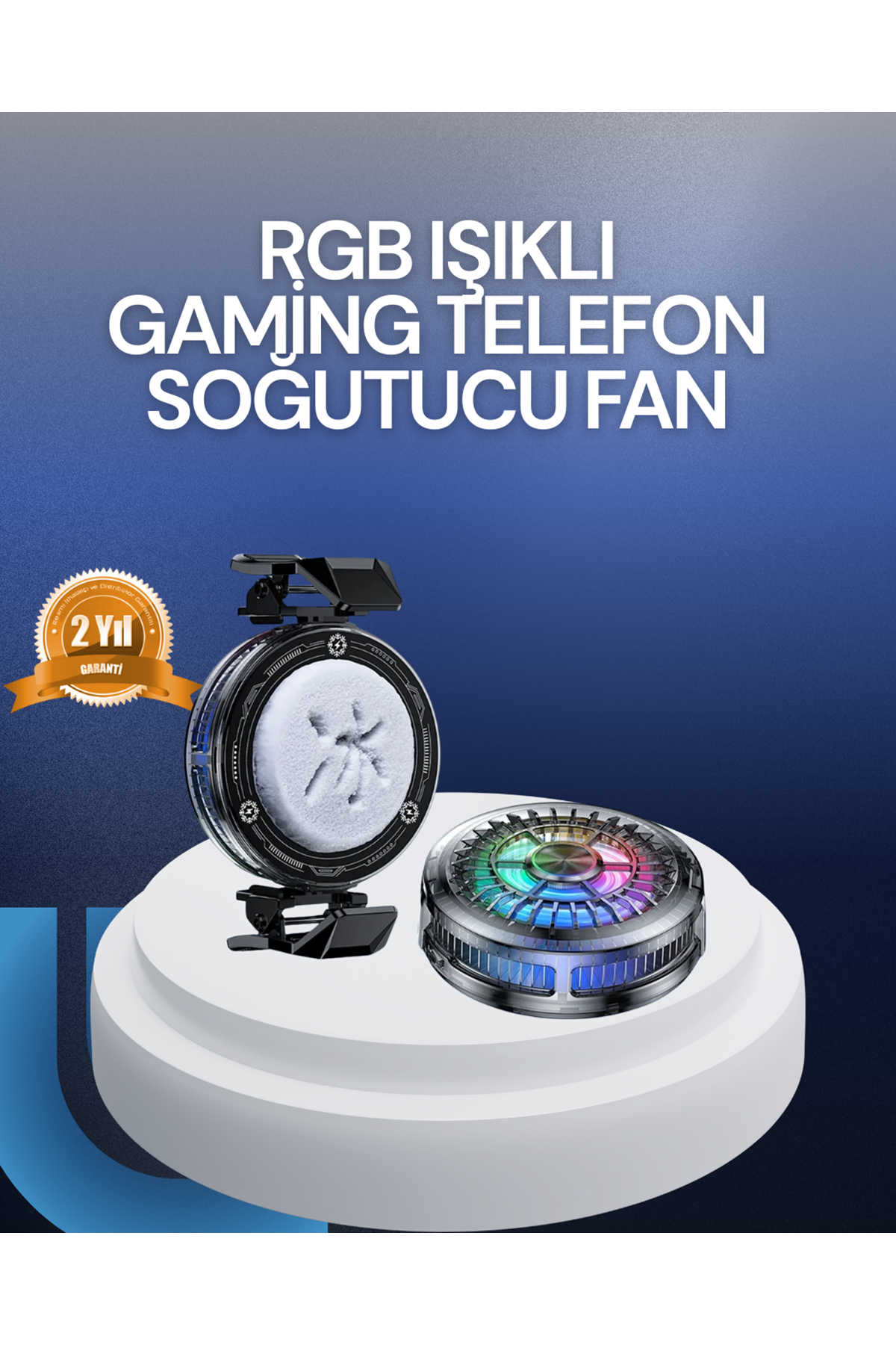 RGB LED Telefon Soğutucu Fan Yüksek Hızlı Soğutma Oyuncu Cooler