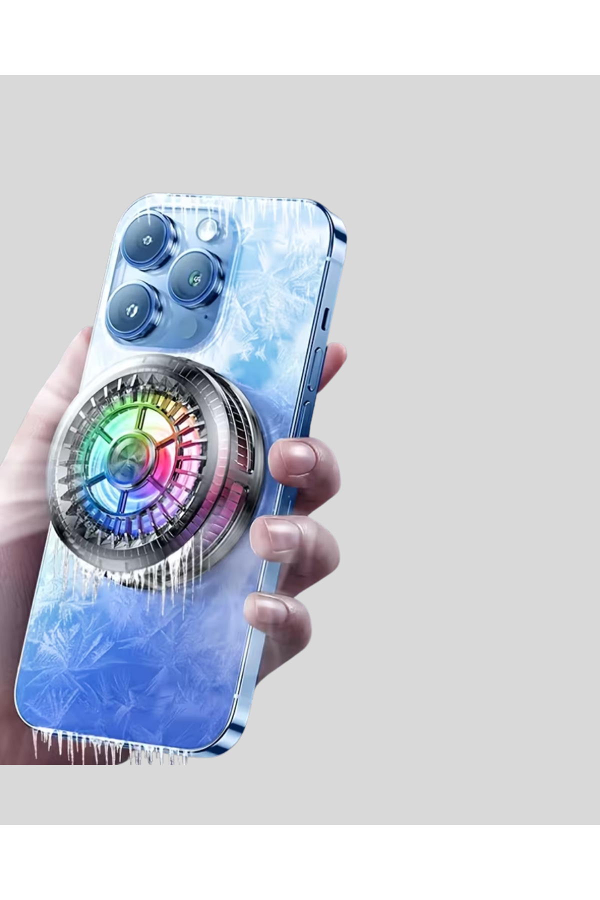 Gaming Telefon Soğutucu RGB Fan Sessiz Çalışma Tüm Modeller Uyumlu