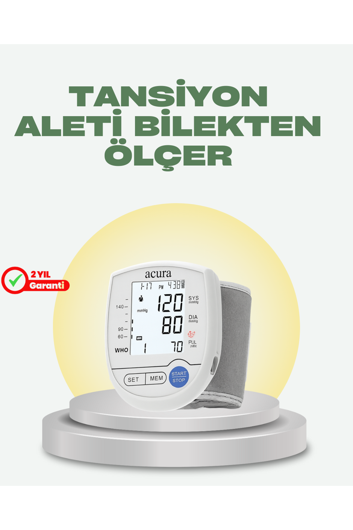 Akıllı Bilek Tansiyon Aleti Hem Şarjlı Hem Pilli Kolay Ölçüm