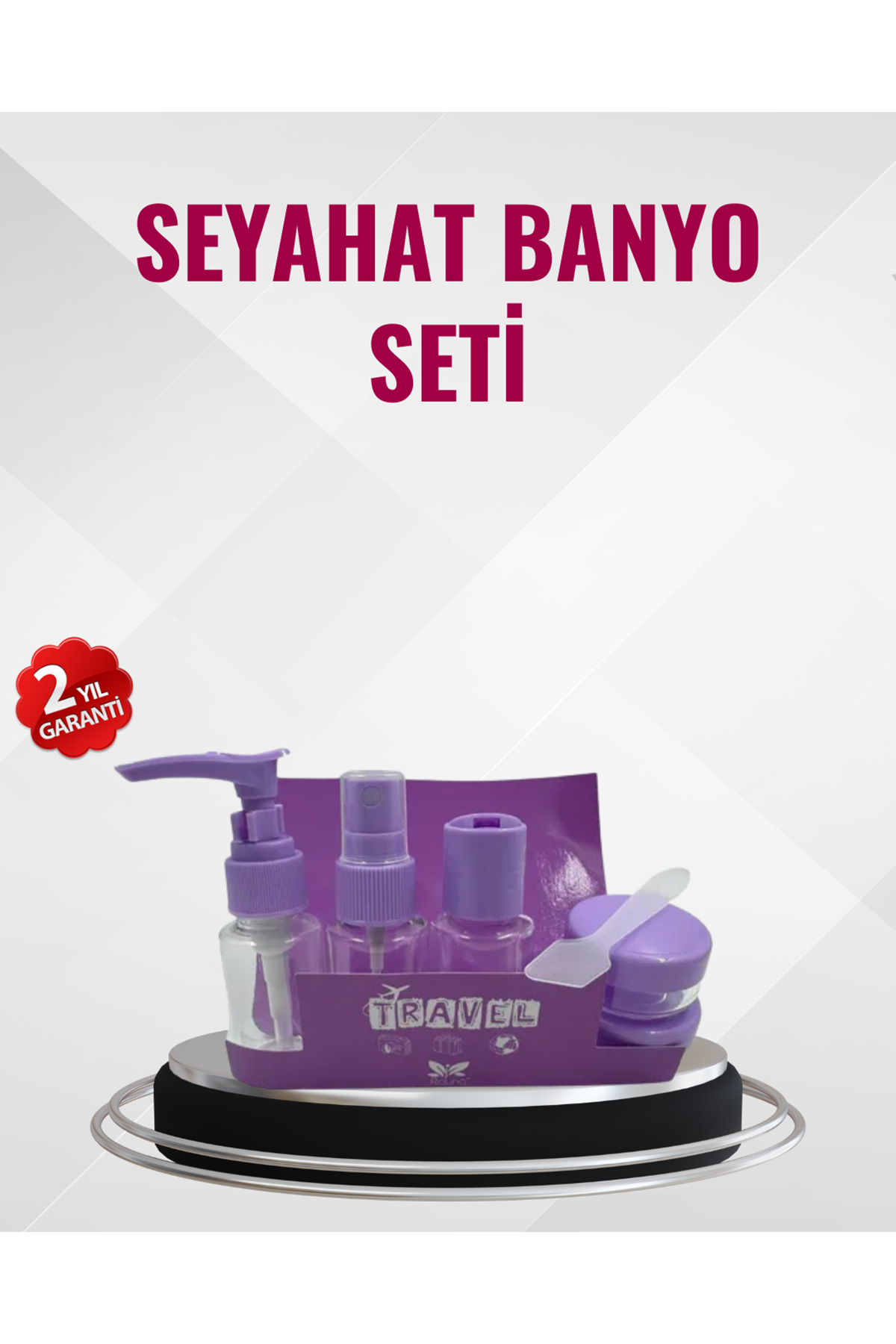 Seyahat Boy Banyo Seti 5’li Mini Şişe ve Krem Kutusu Çantalı