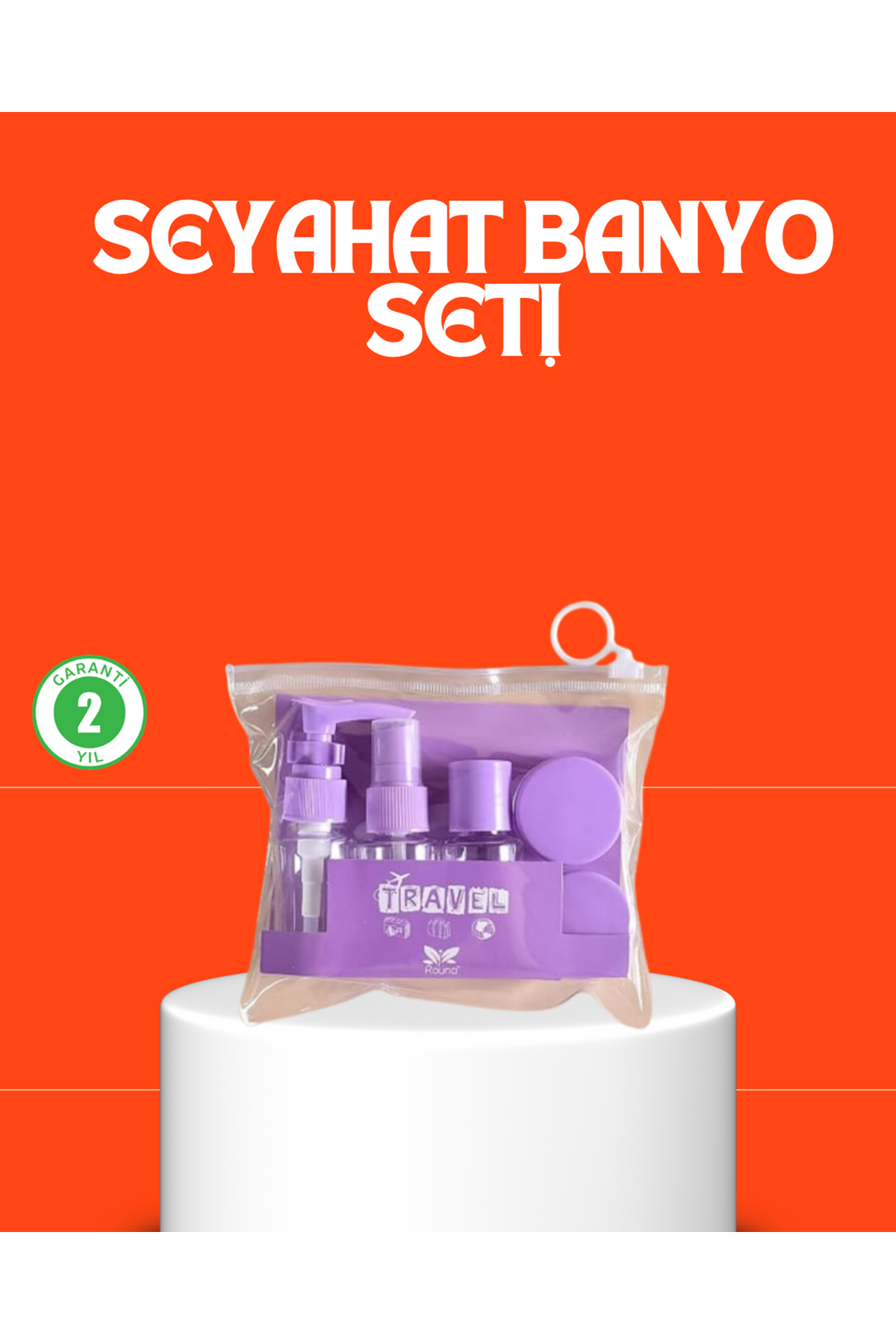 5 Parça Seyahat Kişisel Bakım Seti Şişe Sprey Krem Kutulu