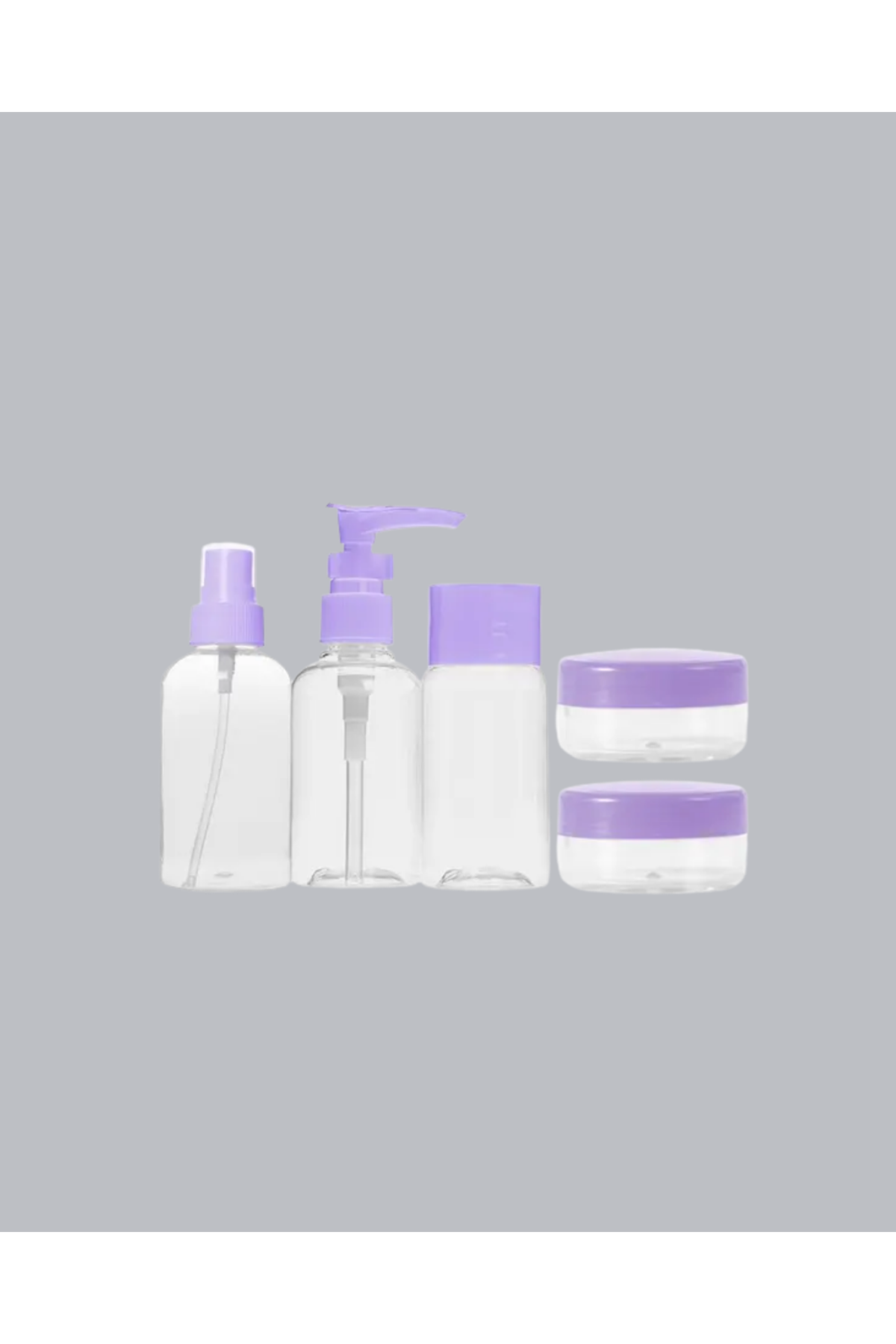 Seyahat Banyo Seti 5 Parça Şeffaf Taşıma Çantalı 30 ml