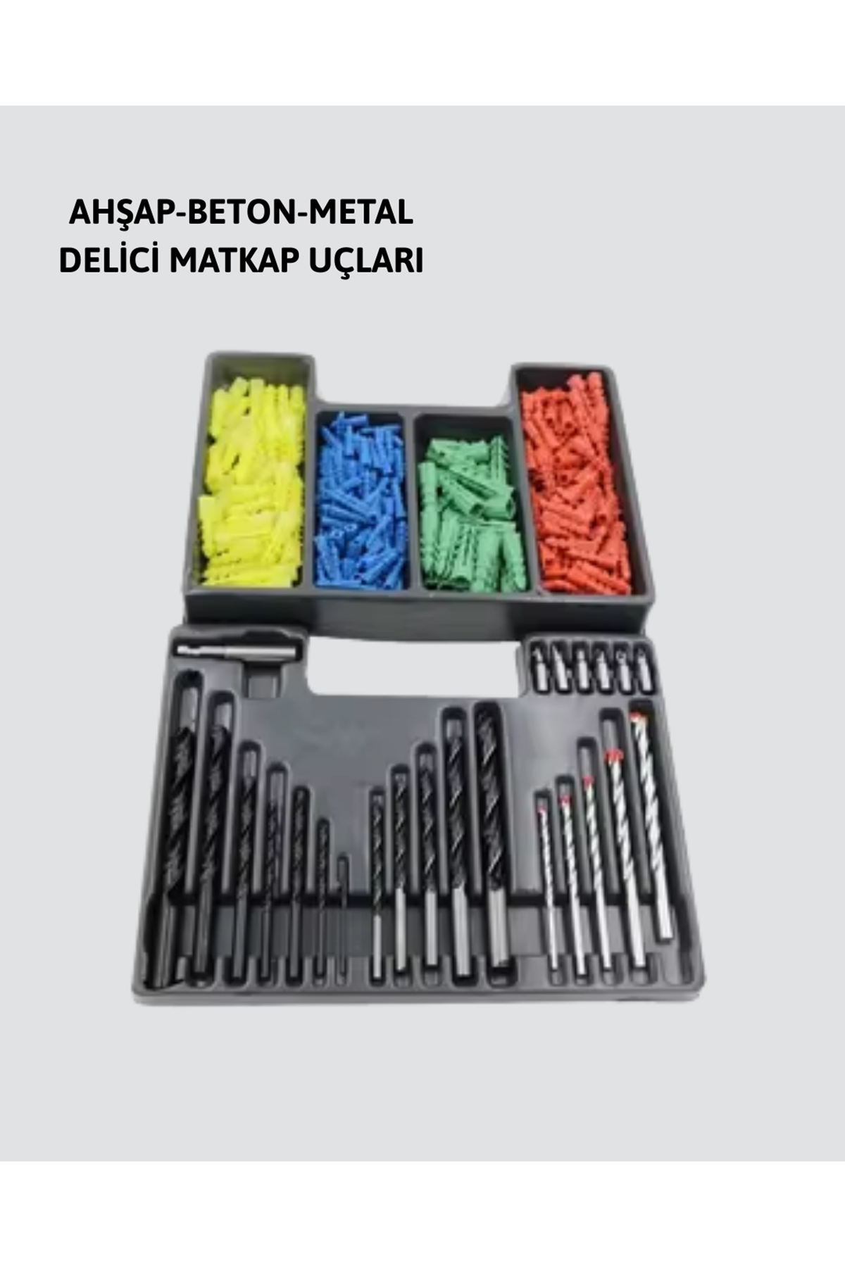 Delme Uç Seti 24 Parça Kutulu Matkap Ucu Ahşap Metal Beton İçin