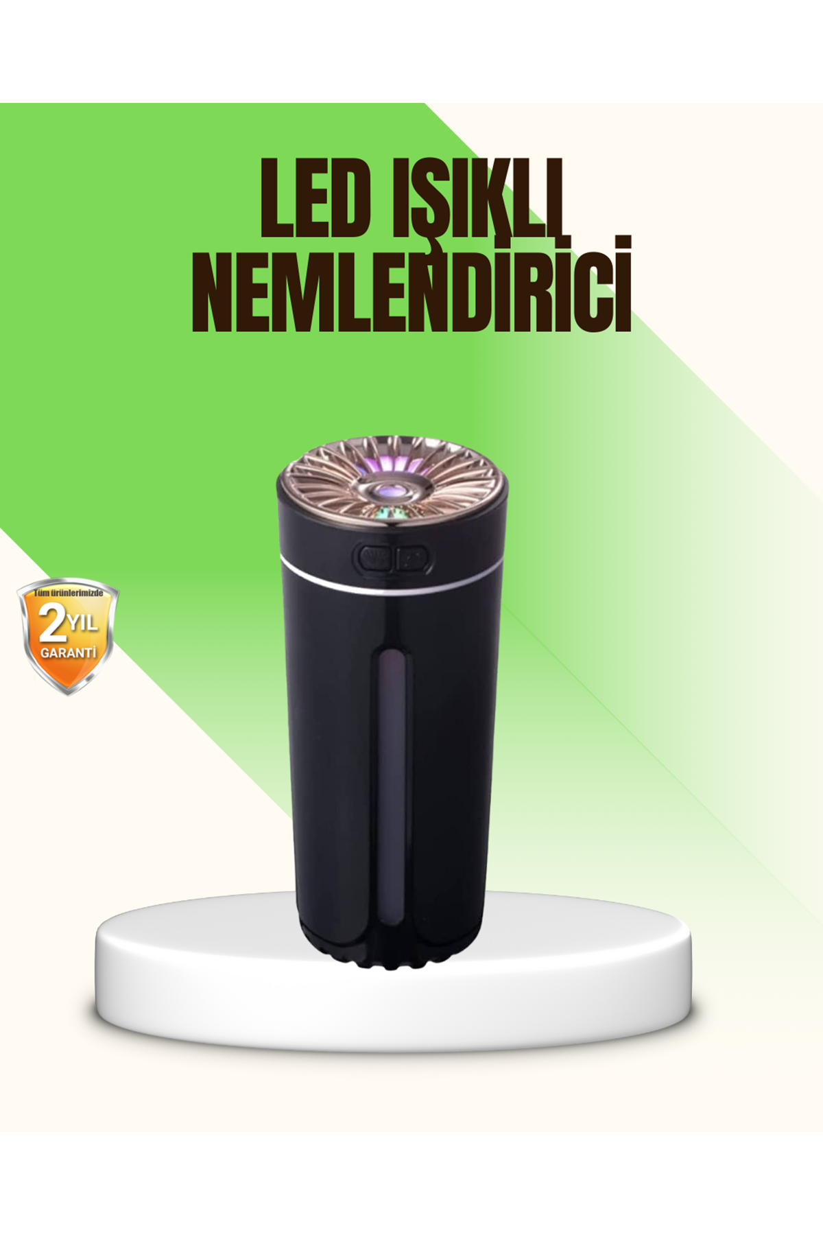 LED Işıklı Aromaterapi Hava Nemlendirici Ultrasonik Sessiz Nem Ayarı