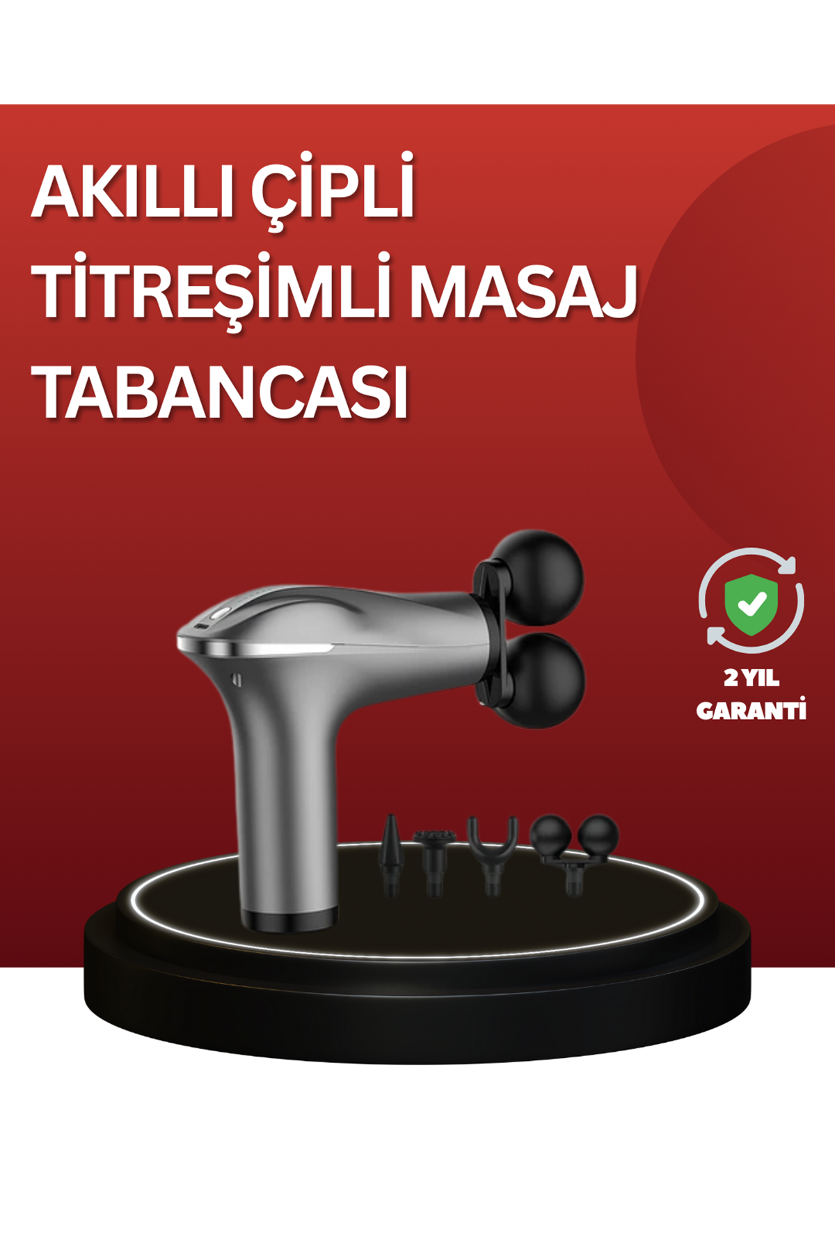Çok Fonksiyonlu 4 Başlıklı Şarjlı Masaj Aleti Kas Ağrısı Rahatlatıcı