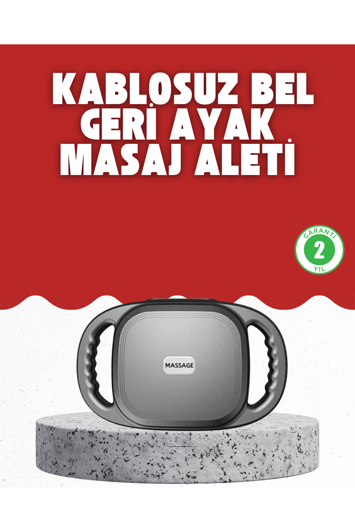 Fonksiyonlu Şarjlı Masaj Aleti 6 Başlık 2000 mAh Ergonomik Gövde