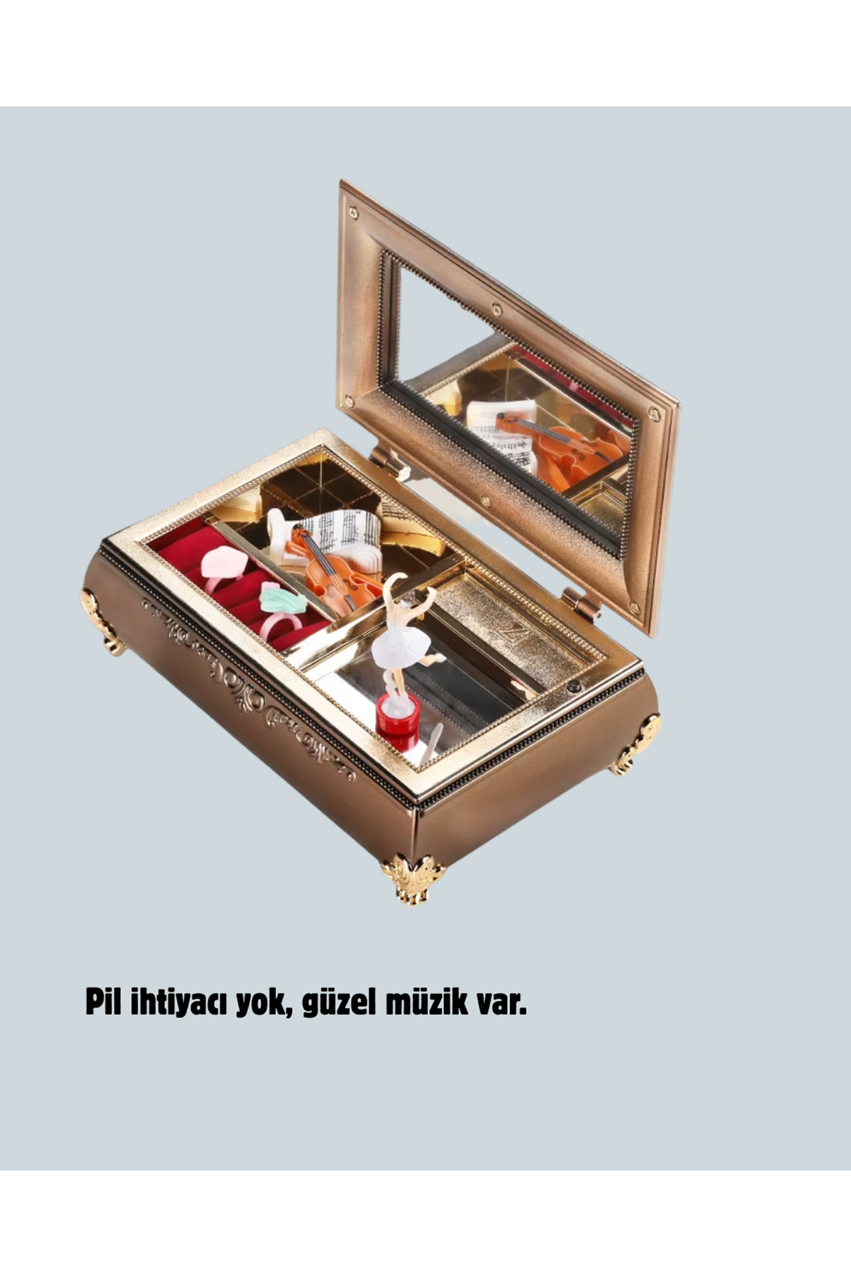 Kız Çocuk Oyuncak Piyano Görünümlü Balerinli Müzik Kutusu