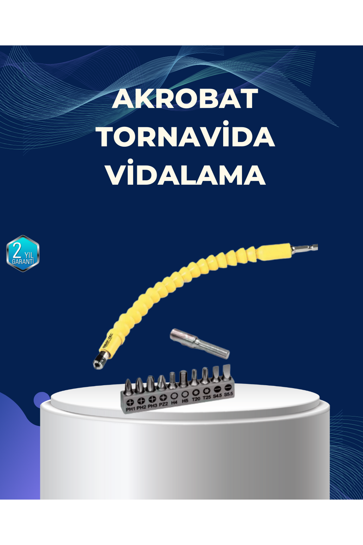 12’li Akrobat Bits Vidalama Seti Esnek Uç Çok Yönlü Kullanım
