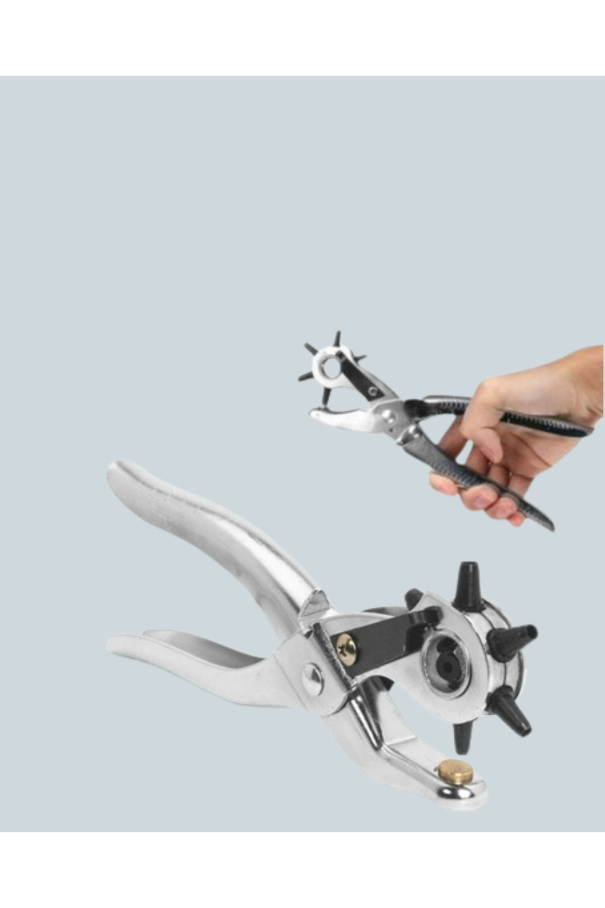 Metal Gövdeli Ayarlanabilir Deri Delme Pensesi 2.5–5 mm Delik Açma Aracı