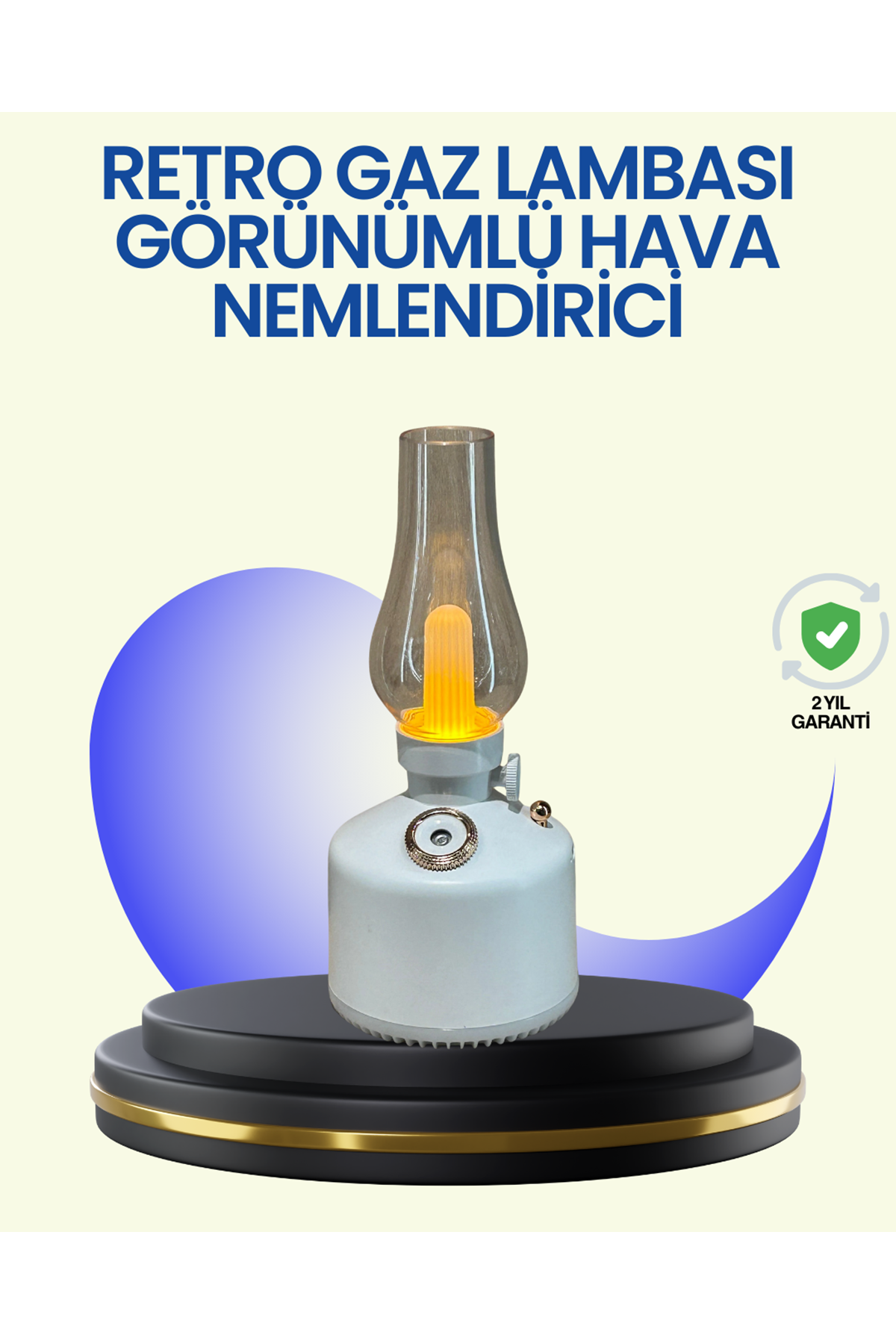 280 ml Tanklı Retro Gaz Lambası Difüzör USB Şarjlı Hava Nemlendirici