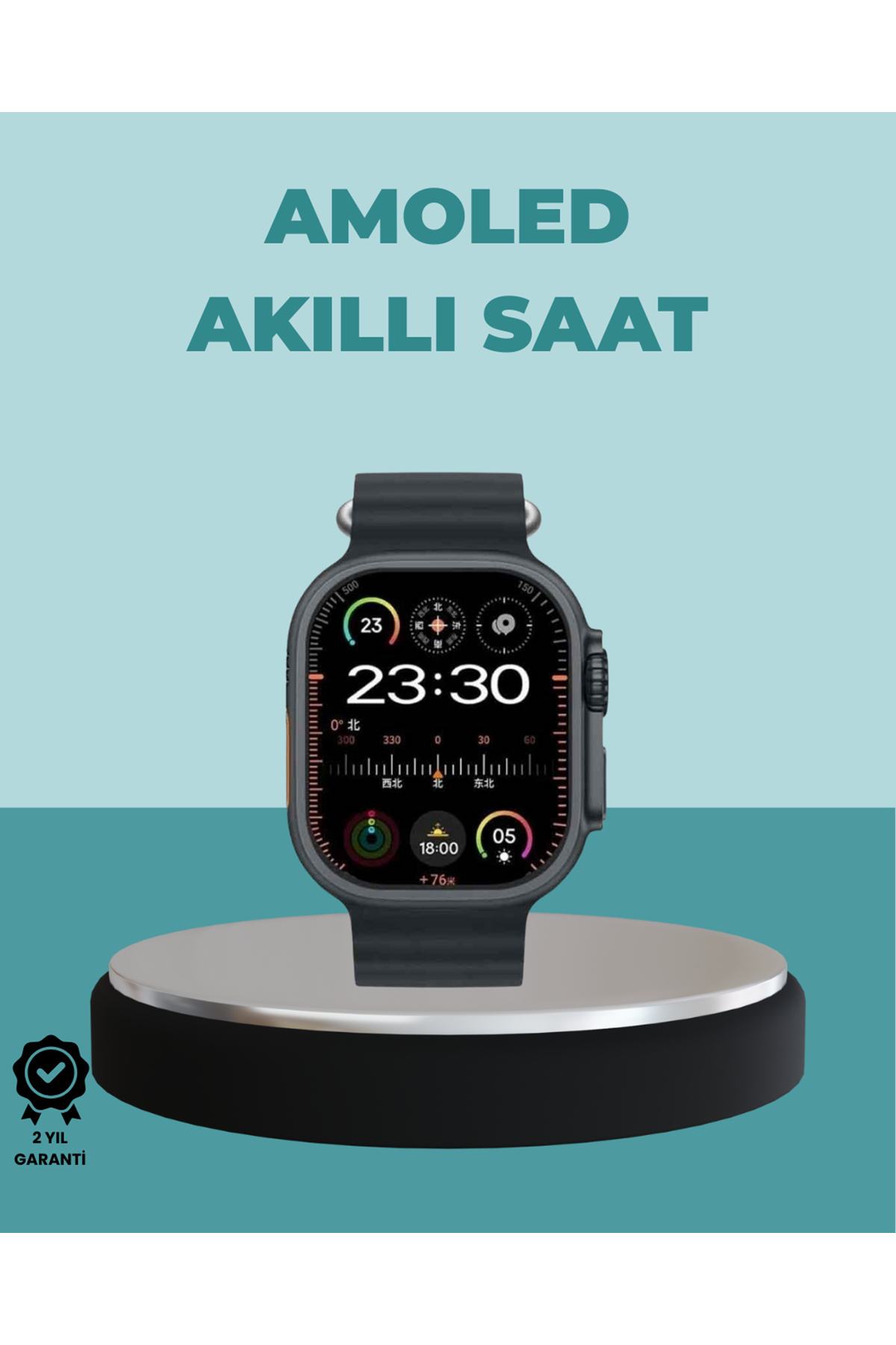AMOLED Akıllı Saat 49mm Bluetooth Arama Spor ve Sağlık