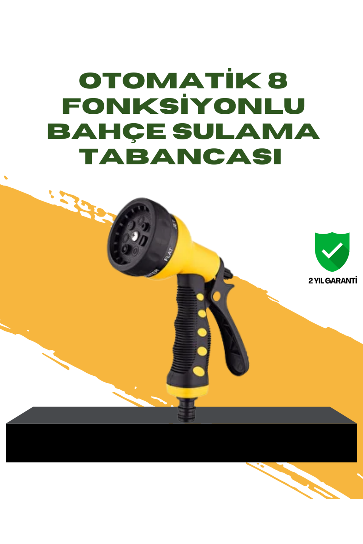 Bahçe Sulama Tabancası Hortum Ucu 8 Fonksiyonlu Ayarlanabilir