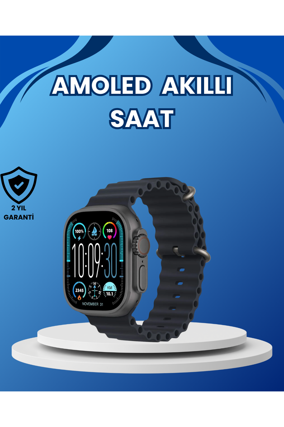 AMOLED Ultra Akıllı Saat 15 Gün Batarya Güçlü Ekran
