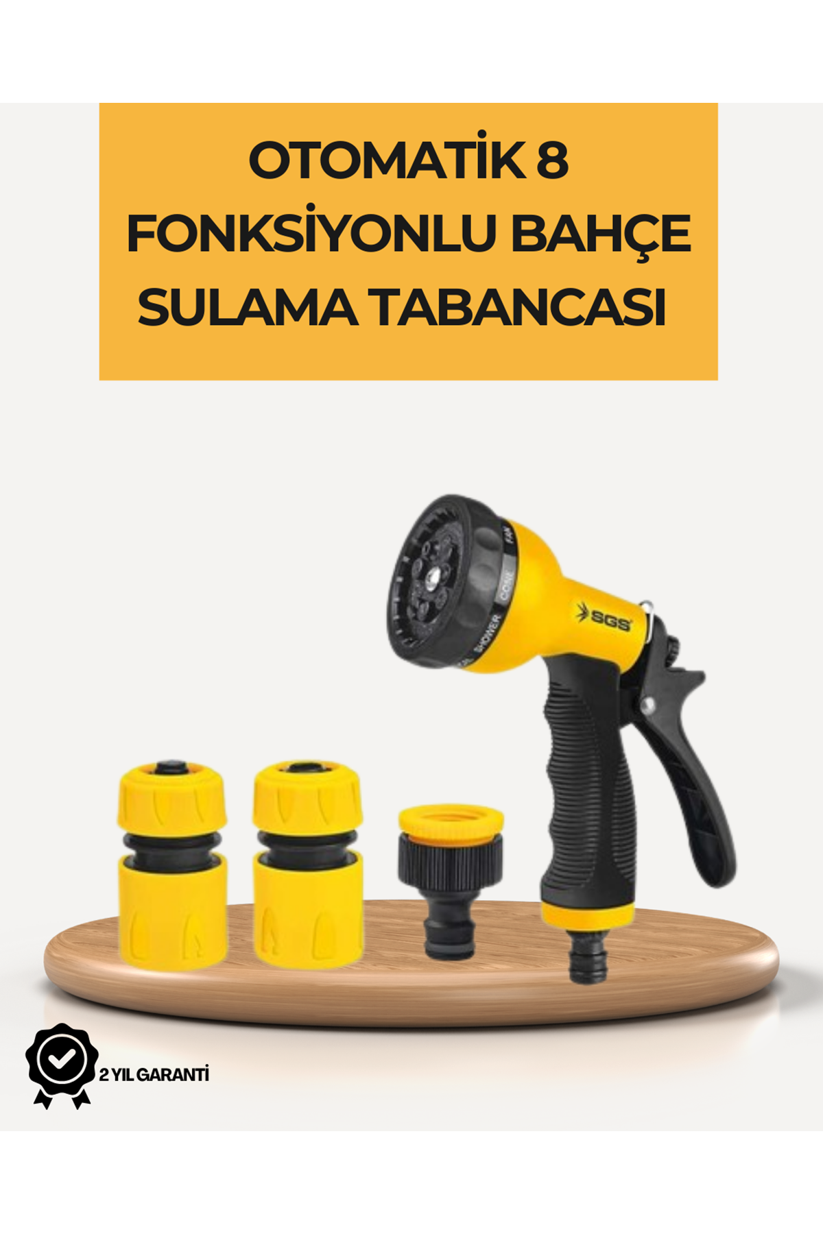 8 Modlu Bahçe Sulama Tabancası Seti Bitki Çiçek Araç Temizleme