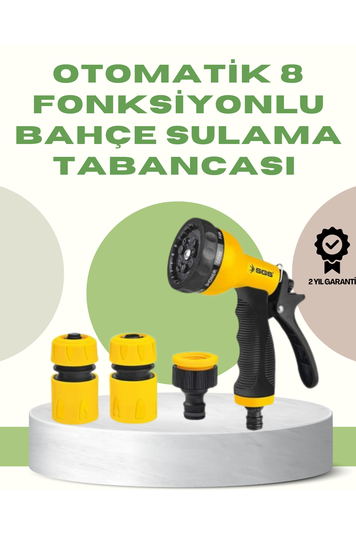 Çok Fonksiyonlu Bahçe Sulama Tabancası Ergonomik Basınçlı Sprey