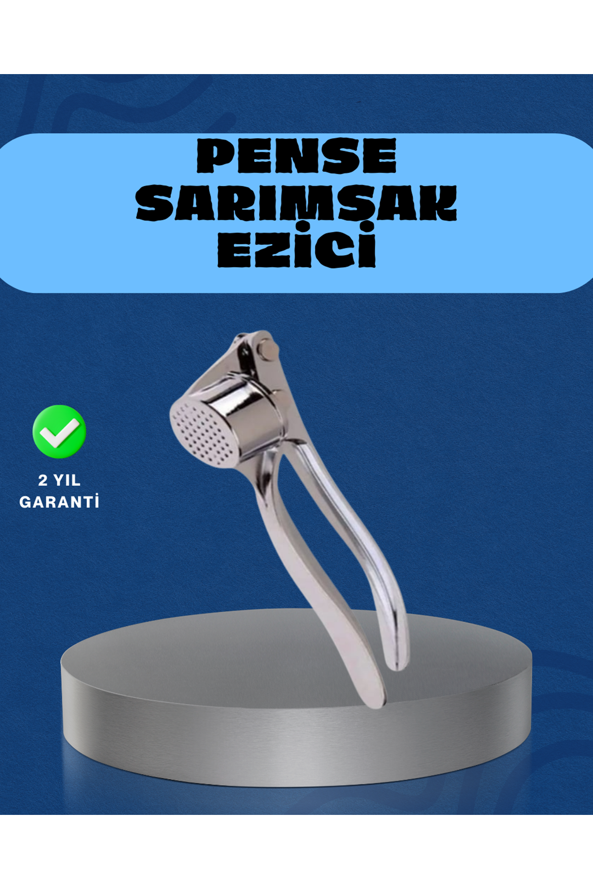 Mutfak Sarımsak Ezici Kaymaz Saplı Güçlü Mekanizma