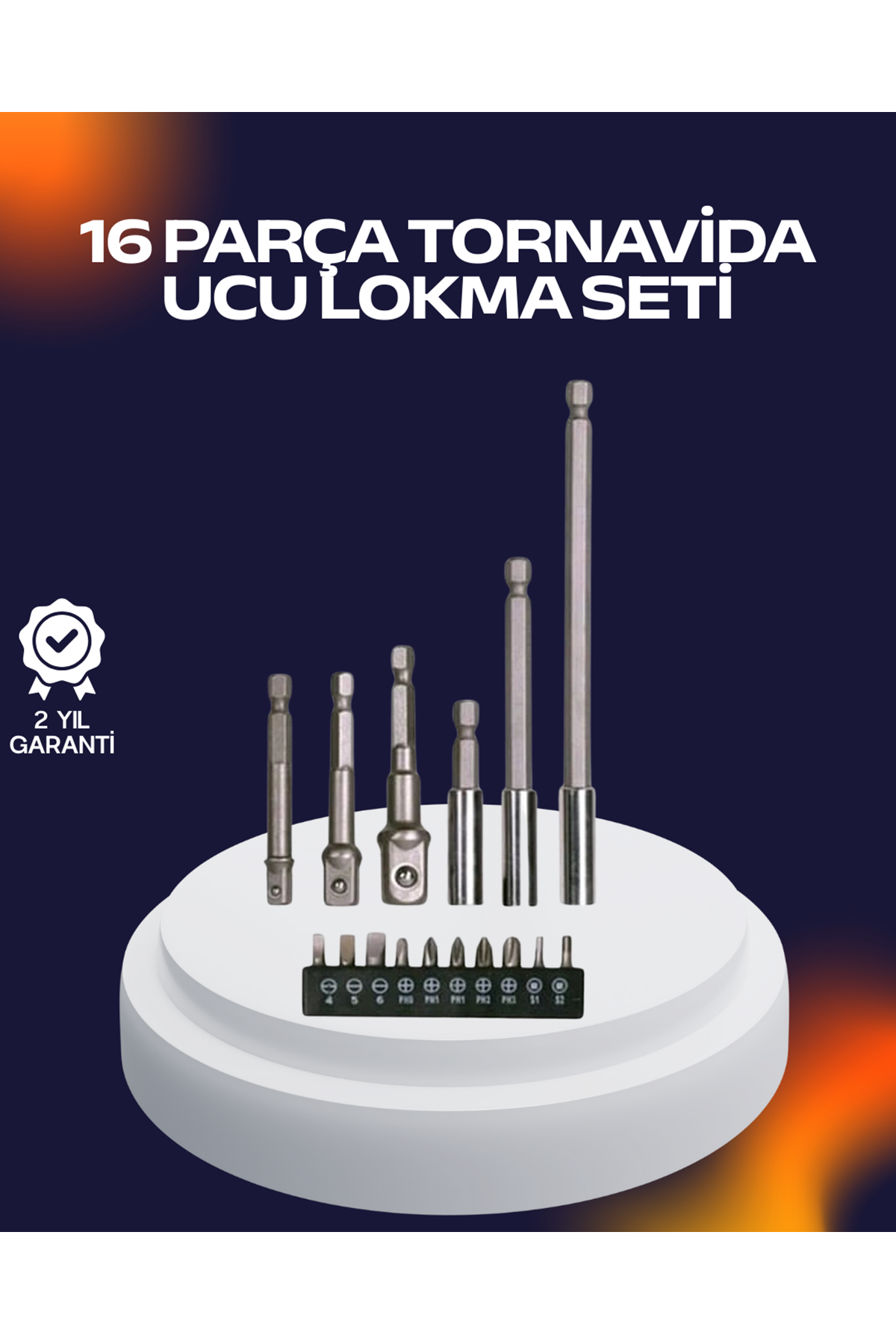 16 Parça Usta İşçilik Bits Takımı Vida Sökme Takma Set