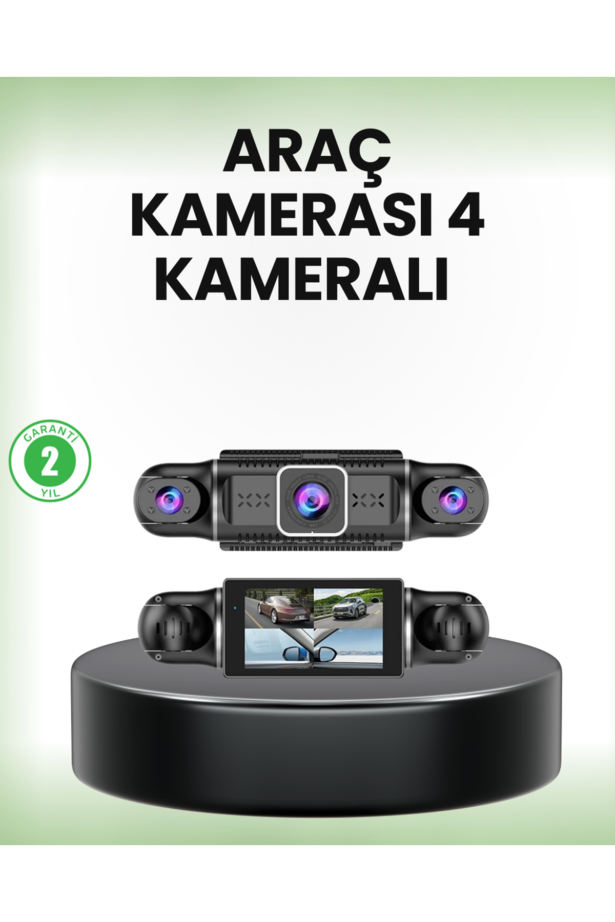 GPS’li 4 Kameralı Araç İç Dış Kayıt Sistemi 1080P WiFi Destekli