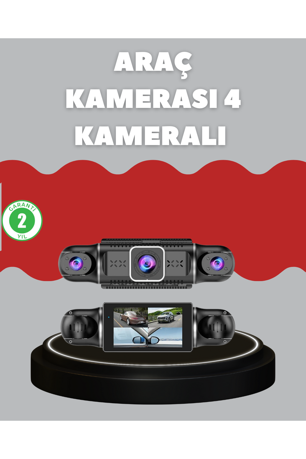 4 Kameralı Araç Kayıt Cihazı Full HD Park İzleme Gece Görüş