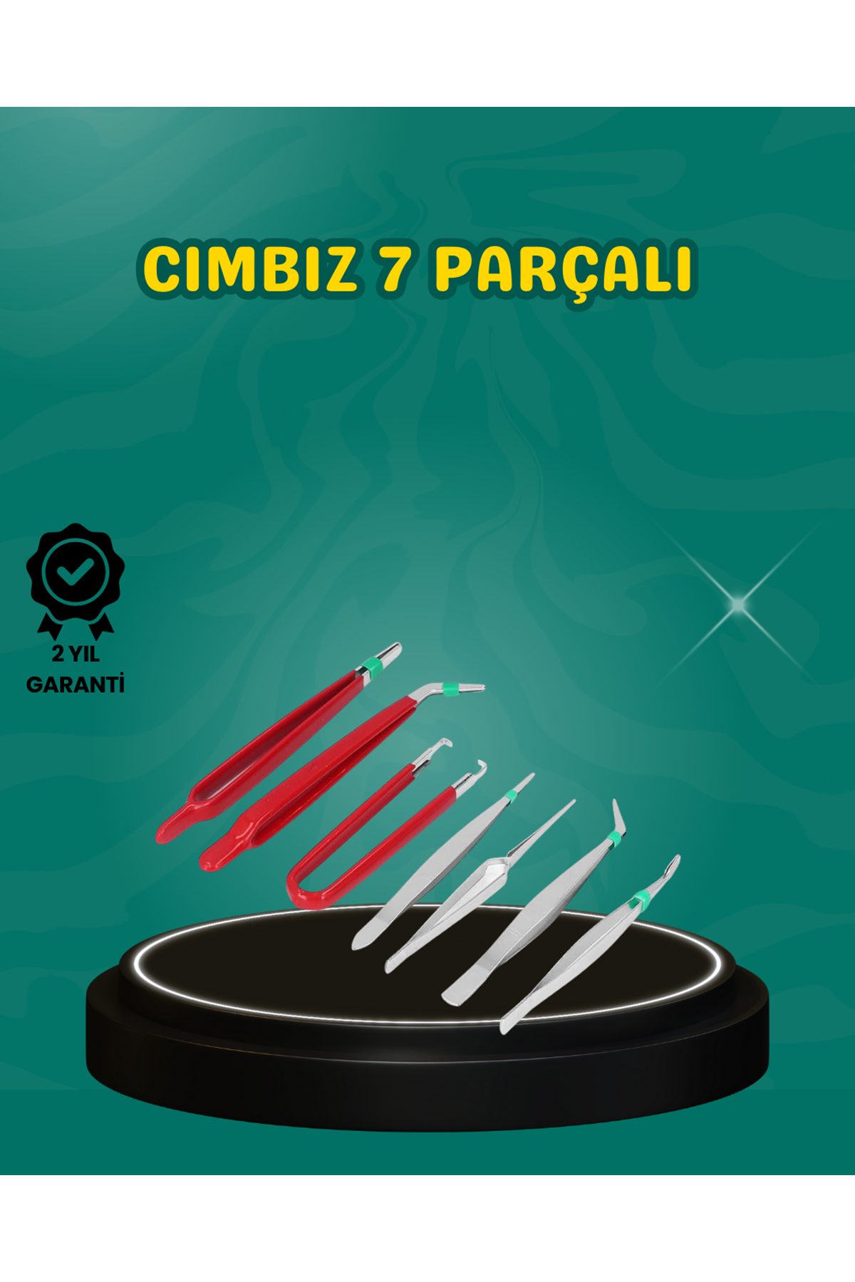 Antistatik 7’li Hassas Cımbız Takımı Manyetik Olmayan Uçlu