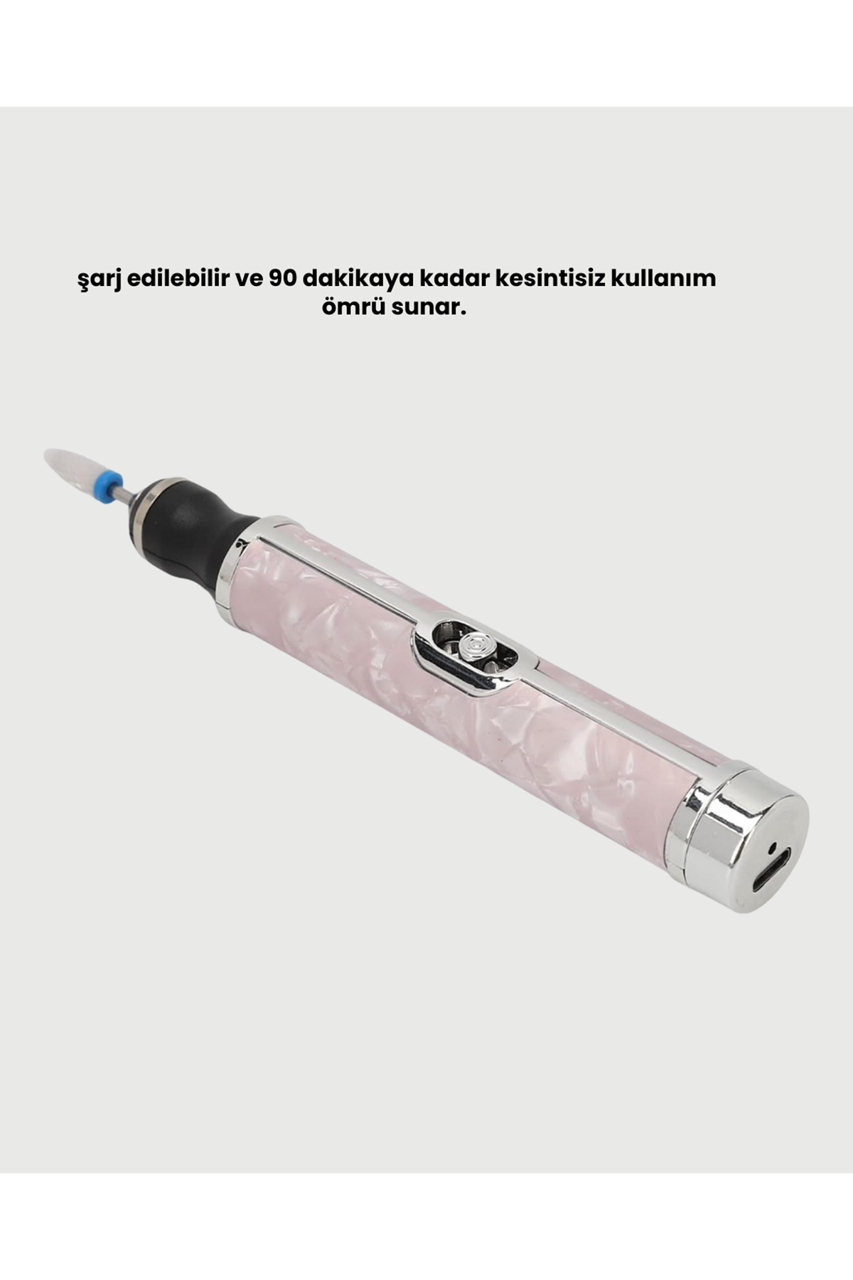 Taşınabilir Elektrikli Tırnak Törpüsü 500 mAh USB Şarjlı Manikür Cihazı