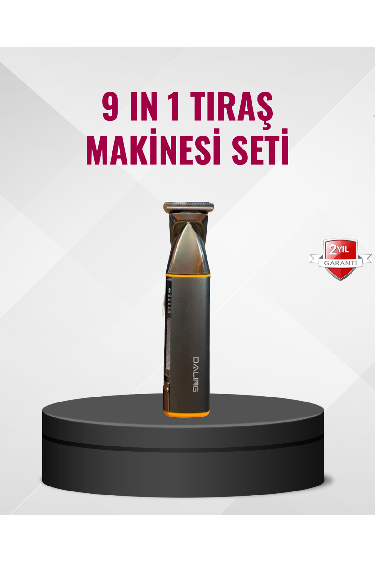 9’u 1 Arada Çoklu Bakım Tıraş Seti Profesyonel Saç Sakal Kesme