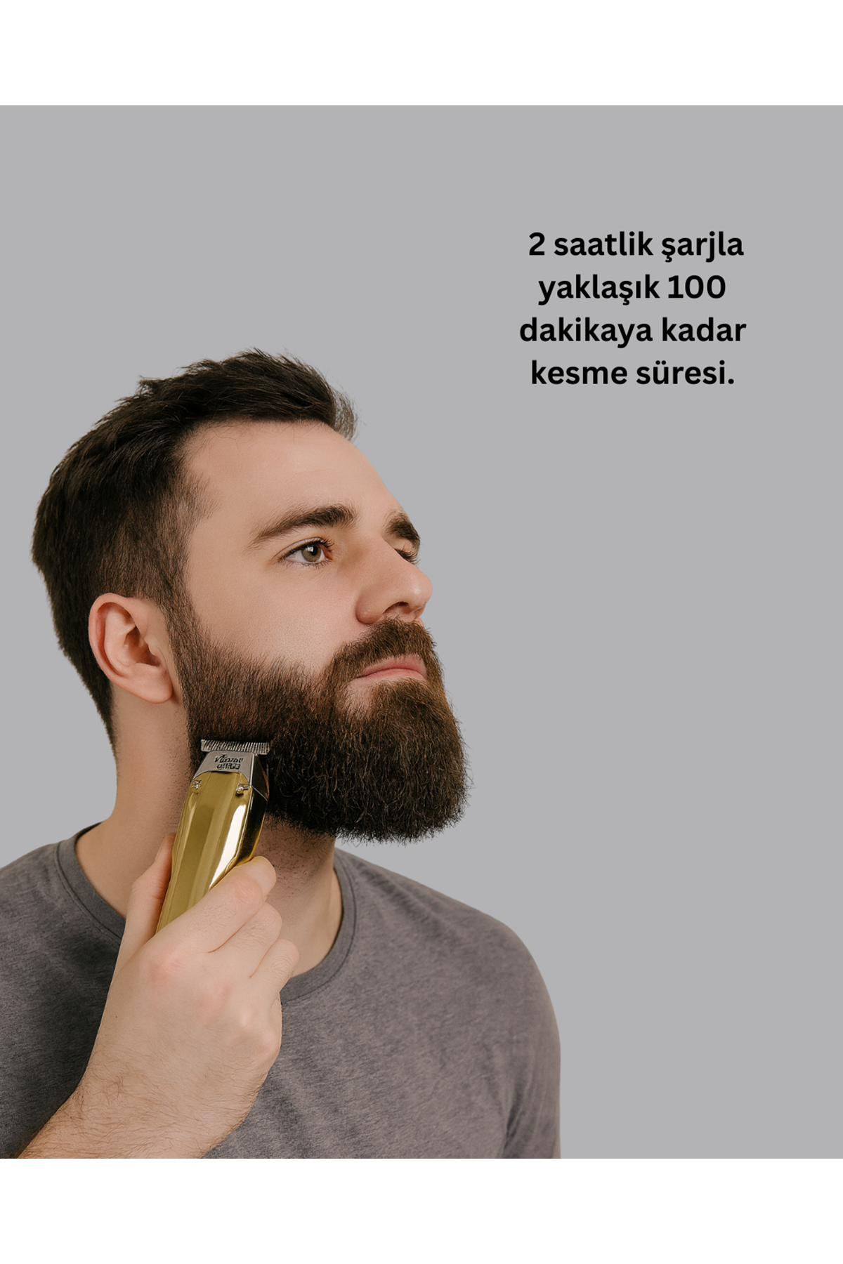 Berber Tipi Saç Sakal Kesme Makinesi USB Şarjlı Sessiz Motorlu