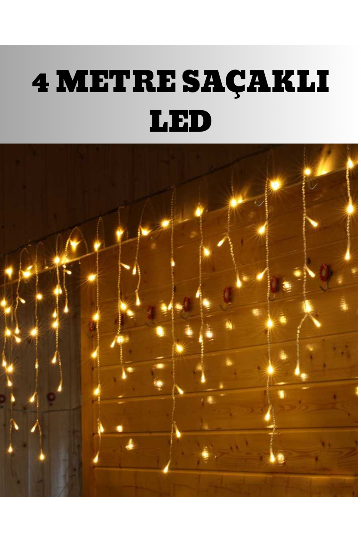 4 Metre Şelale Led Işık Perdesi Dekoratif