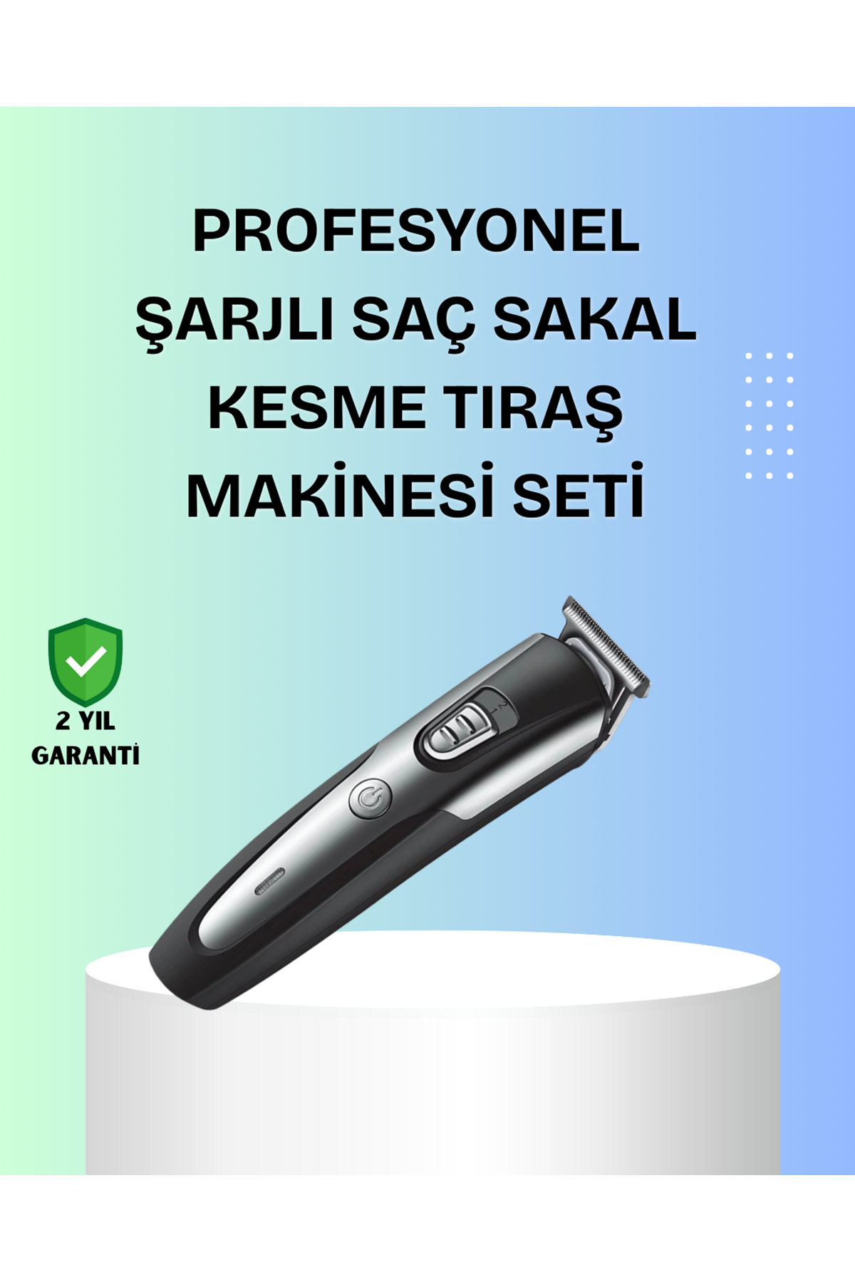 Kuaför Tipi Şarjlı Saç ve Sakal Kesme Makinesi Güçlü Motorlu