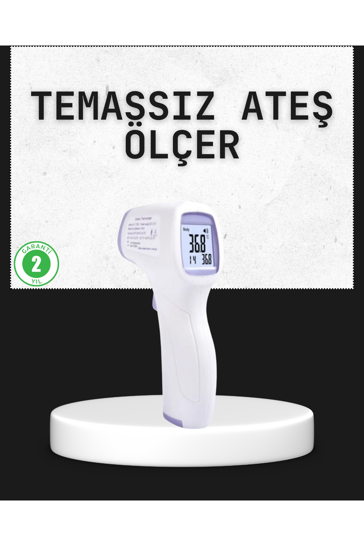 Temassız Termometre Hızlı Ölçüm Güvenli Dijital Ateş Ölçer