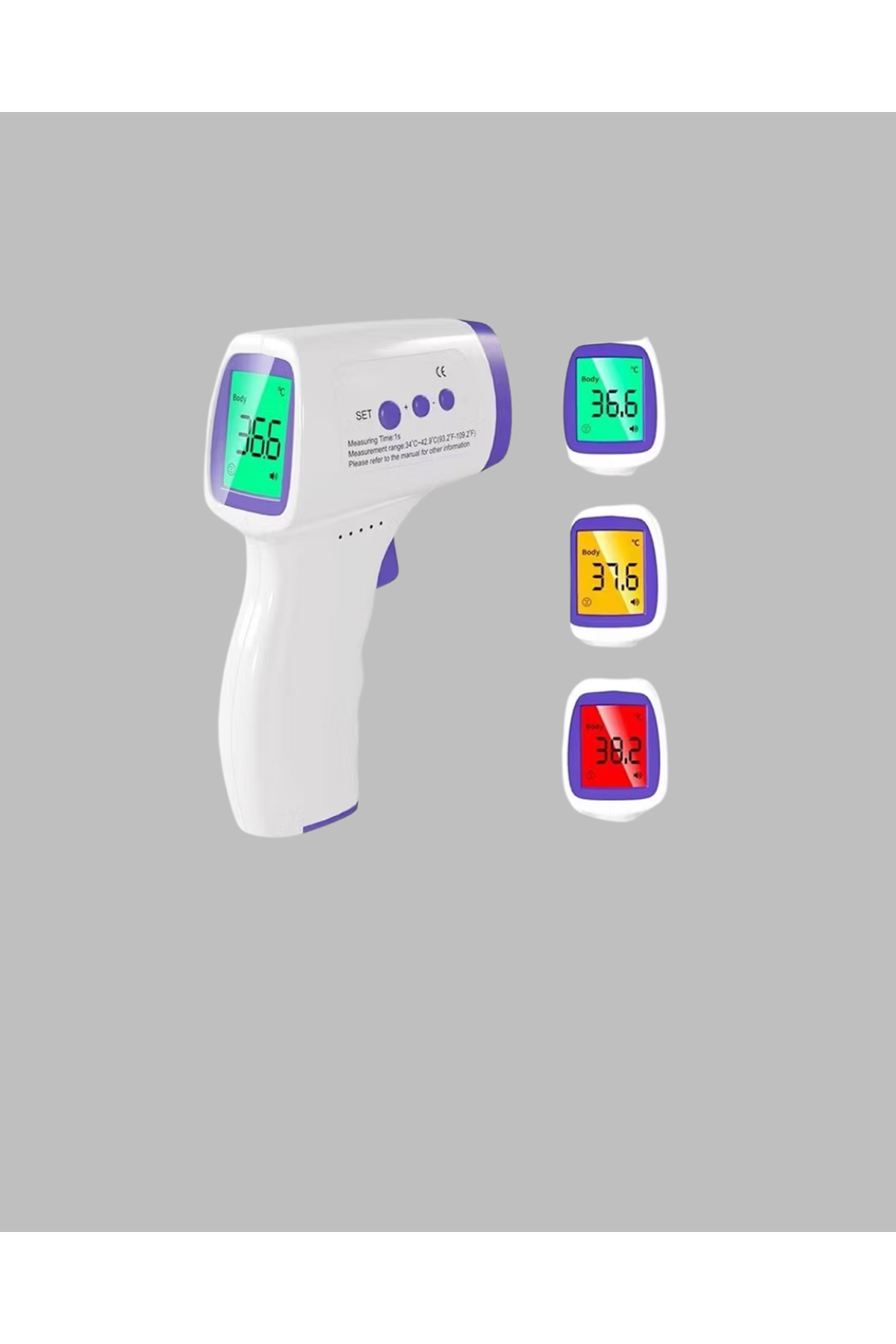 Kızılötesi Temassız Ateş Ölçer LCD Ekranlı Hassas Termometre