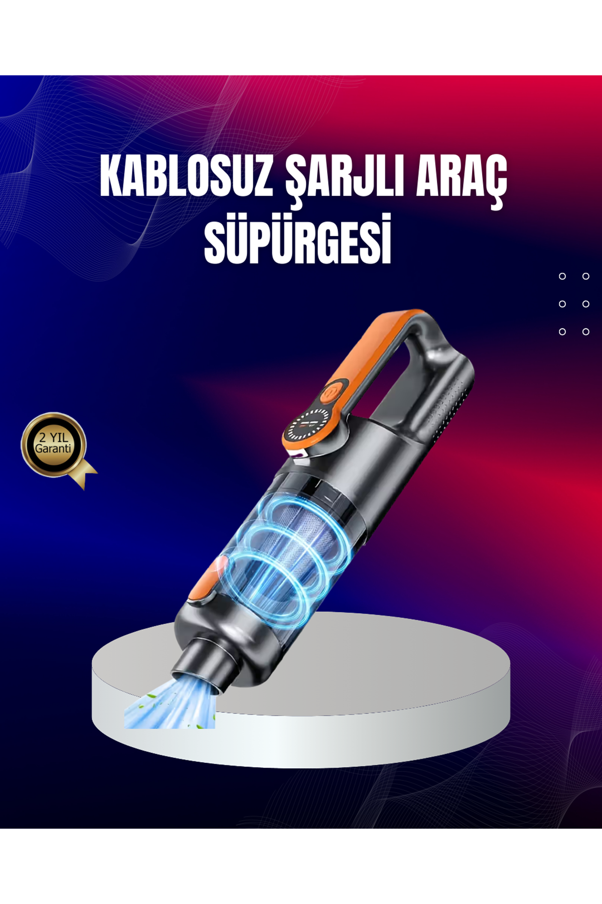 Taşınabilir Şarjlı El Süpürgesi Çok Yönlü Temizlik 5 Başlıklı Numaratör Hediyeli