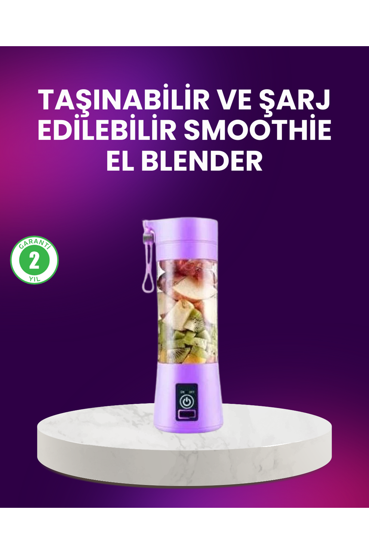 Taşınabilir Şişe Blender 380ml Şarjlı Spor Smoothie Shake Karıştırıcı